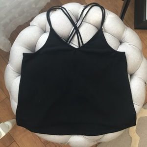 Silence + Noise Black Strappy Tank Top
